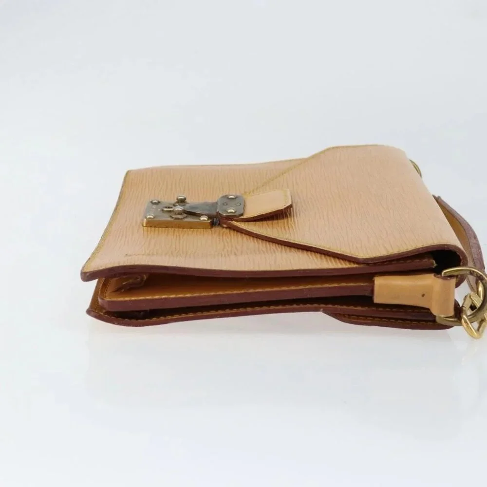 LOUIS VUITTON Epi Biface Hand Bag 2way Beige